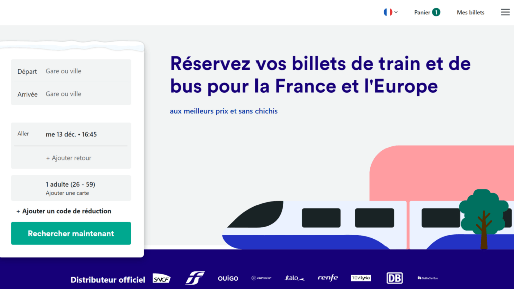 Trainline est une alternative bienvenue à SCNC Connect // Source : Trainline Trainline est une alternative bienvenue à SCNC Connect // Source : Trainline
